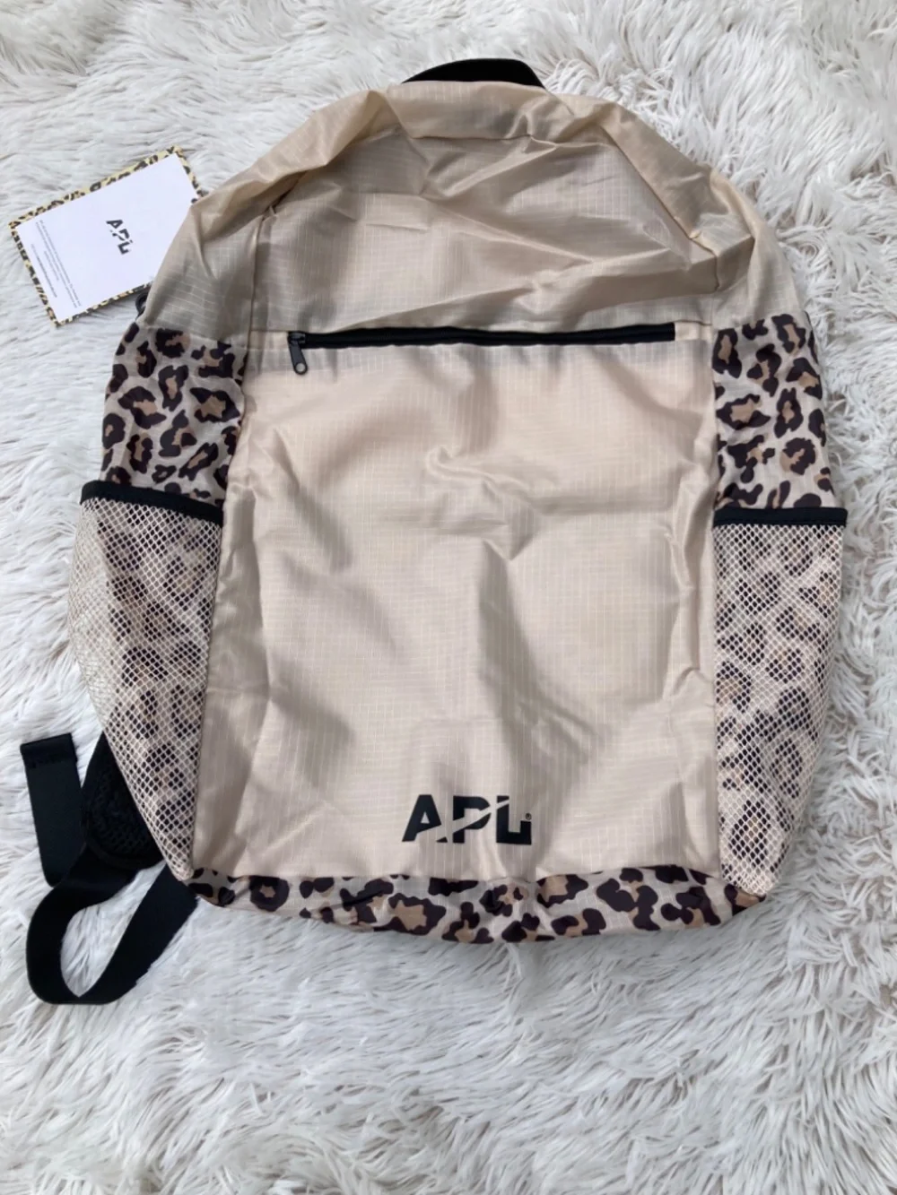 NWT APL Athletic Propulsion Labs All Purpose Packable Cheetah Print Backpack